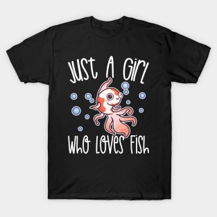 Just A Girl Who Loves Fish Gift product T-Shirt